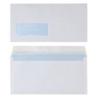 Viking Envelopes with Window DL 110 (W) x 220 (H) mm Adhesive Strip White 90 gsm Pack of 100