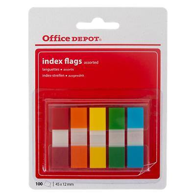 Office Depot Index Flags 12 x 45 mm Assorted 20 x 5 Pack