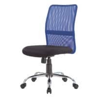 Realspace Office Chair Basic Tilt Mesh Fabric Optional Armrest Height-adjustable Seat Black, Blue 110 kg Ness