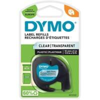 Dymo LT S0721530 Labelling Tape Black on Transparent 12 mm (W) x 4 m (L)