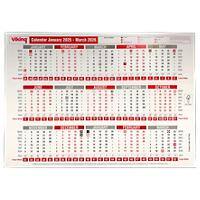 2024 UK Unmounted A1 Annual Yearly Wall Planner 84cm Office Year