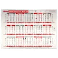 Viking Desk Calendar 2026, 2027 21 (W) x 14.8 (H) cm Red, White