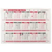 Viking Desk Calendar 2025, 2026 English 29.7 (W) x 21 (H) cm Red, White