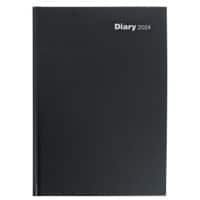 Niceday Diary A4 2023 1 Day on 2 pages Portrait Black 21.5 x 30.5 cm