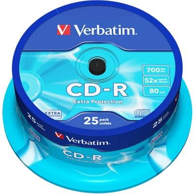 Verbatim CD-R Extra Protection 52x 700MB Spindle Pack of 25