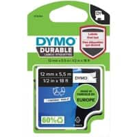 DYMO D1 1978364 Labelling Tape Authentic Adhesive Black on White 12 mm (W) x 5.5 m (L)