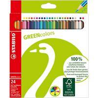 STABILO GREENcolors Colouring Pencils Wallet 2.5 mm Assorted Pack of 24