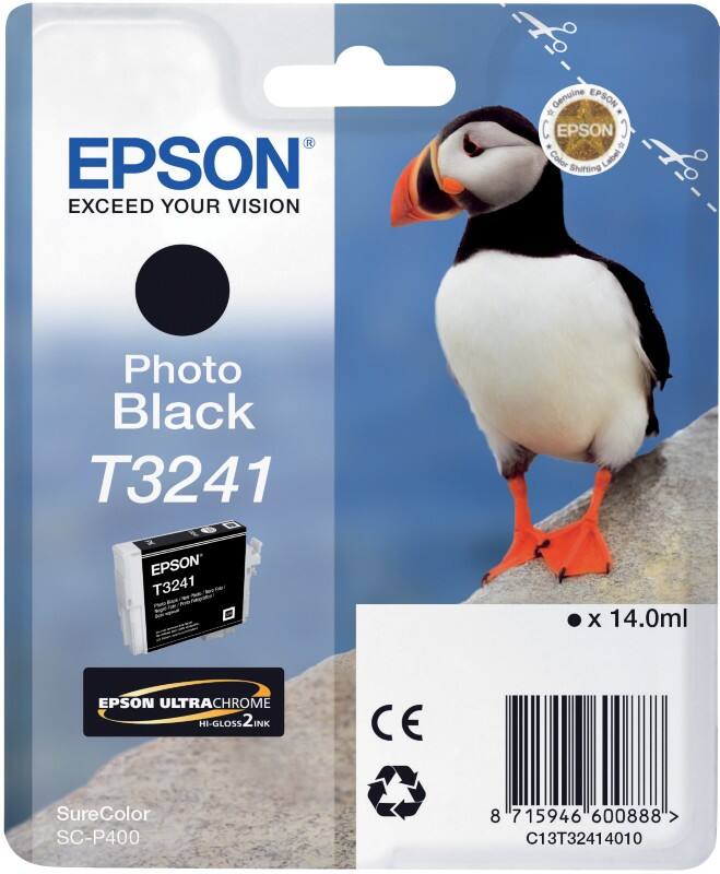 Epson T3241 Photo Black, Original, Dye-based ink, Photo black, Epson, SureColor SC-P400, 1 pc(s)