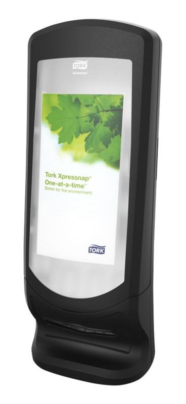 Tork Xpressnap® Stand Napkin Dispenser Black N4, Upright, Signature Range, 62.2 cm x 62.2 cm x 23.5 cm, 272211
