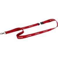 DURABLE Lanyard 823803 Red Pack of 10