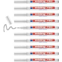 edding 780 Permanent Paint Marker White Fine Bullet 2 - 4 mm Yes 10 Pieces