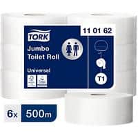 Tork 1 Ply Toilet Rolls T1 Advanced Jumbo 6 Rolls of 2500 Sheets