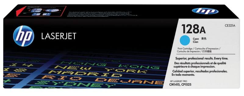 HP 128A Original Toner Cartridge CE321A Cyan
