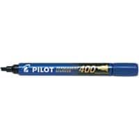 Pilot 400 Permanent Marker Broad Chisel 1.5 mm Blue Non Refillable Pack of 12