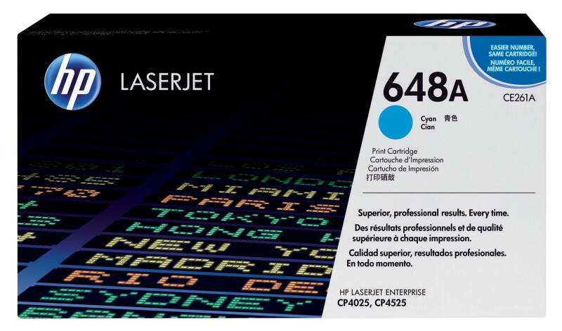HP 648A Original Toner Cartridge CE261A Cyan