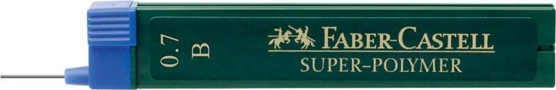 Faber-Castell Super-Polymer Mechanical Pencil Lead 0.7 mm B Black Pack of 12