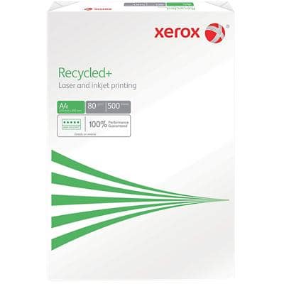 Xerox Recycled Pure A4 Printer Paper White 100% Recycled 80 gsm Matt 500 Sheets