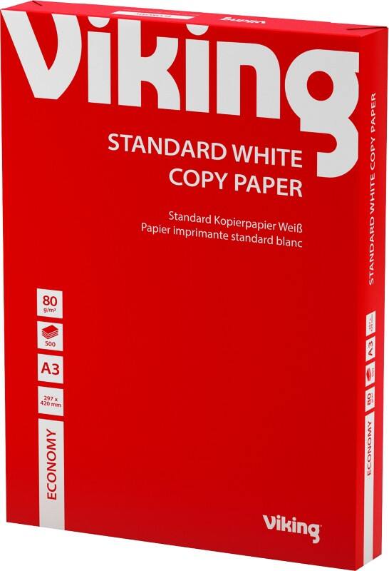 Viking Economy A3 Printer Paper 80 gsm Matt White 146 CIE 500 Sheets