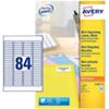 Avery Laser Label L7656-25 A4 White 46 x 11.1 mm 25 Sheets of 84 Labels