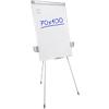 Viking Freestanding Flipchart Magnetic Easel on Tripod with Adjustable Height Executive 70 x 100cm Silver & White