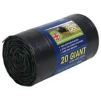 Green Sack Heavy Duty Bin Bags 120 L Black Polyethylene Pack of 20