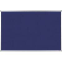 Viking Felt Noticeboard Non Magnetic Wall Mounted 120 (W) x 0.81 (D) x 90 (H) cm Aluminium Blue