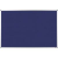 Viking Notice Board Non Magnetic Wall Mounted Felt 120 (W) x 90 (H) cm Aluminium Blue