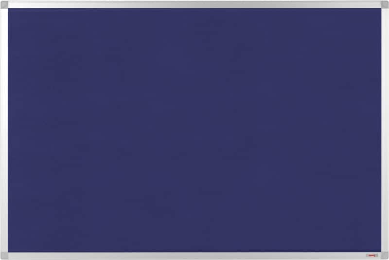 Viking Felt Noticeboard Non Magnetic Wall Mounted 60 (W) x 0.81 (D) x 45 (H) cm Aluminium Blue