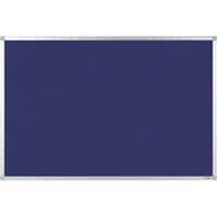 Viking Felt Noticeboard Non Magnetic Wall Mounted 60 (W) x 0.81 (D) x 45 (H) cm Aluminium Blue