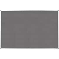 Viking Felt Noticeboard Non Magnetic Wall Mounted 90 (W) x 0.81 (D) x 60 (H) cm Aluminium Grey