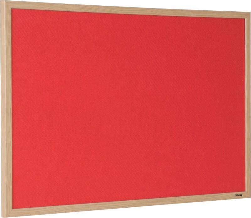 Viking Noticeboard Non Magnetic 120 (W) x 1.9 (D) x 90 (H) cm Wood Red