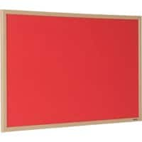 Viking Notice Board 120 (W) x 1.9 (D) x 90 (H) cm Wood Red