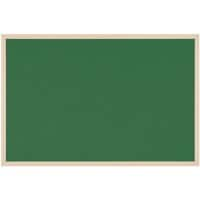 Viking Notice Board Wall Mounted Felt 120 (W) x 90 (H) cm Wood Green