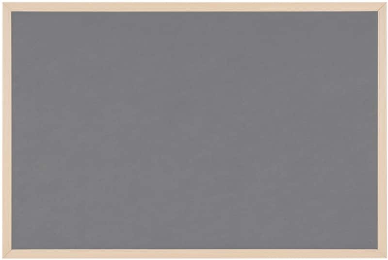 Viking Felt Noticeboard Non Magnetic Wall Mounted 90 (W) x 1.9 (D) x 60 (H) cm Wood Grey