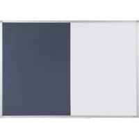 Viking Combi Board Magnetic Wall Mounted Felt 120 (W)x90 (H) cm Aluminium Blue, White