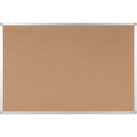 Viking Cork Noticeboard Non Magnetic Wall Mounted 120 (W) x 0.81 (D) x 90 (H) cm Aluminium Brown