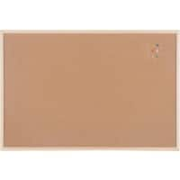 Viking Notice Board Non Magnetic Wall Mounted Cork 120 (W) x 90 (H) cm Wood Brown