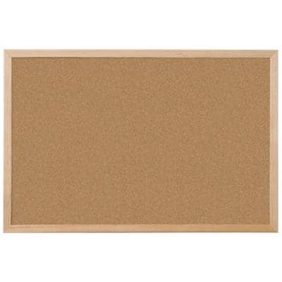 Viking Wall Mountable Cork Board 60 x 45cm Brown