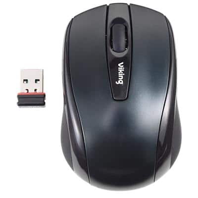 Viking Wireless Ergonomic Mouse AT-2306 Optical USB-A Nano Receiver Black