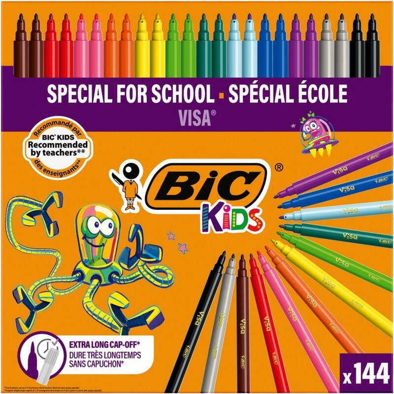 BIC Felt Tip Pen Kids Assorted Pack of 144