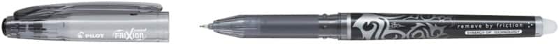 Pilot FriXion Ball Non-retractable Pen Black 0.25 mm Fine Rollerball Refillable Pack of 12