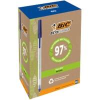 BIC Ecolutions Ballpoint Pen Medium 0.4 mm Blue Non Refillable Pack of 60
