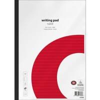 Office Depot A4 Casebound White Paper Cover Writing Pad Ruled 400 Pages Pack of 5