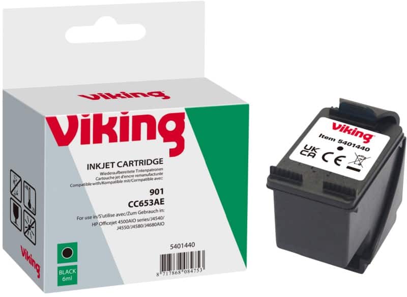 Viking 901 Compatible HP Ink Cartridge CC653A Black