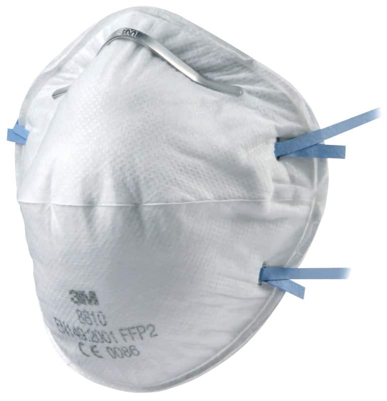 3M Respirators FFP2 Polypropylene, Steel, Polyisoprene, Polyurethane White Pack of 20