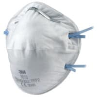 3M Respirators FFP2 Polypropylene, Steel, Polyisoprene, Polyurethane White Pack of 20