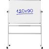 Viking Freestanding Magnetic Mobile Revolving Whiteboard Superior Enamel 90 x 120 cm