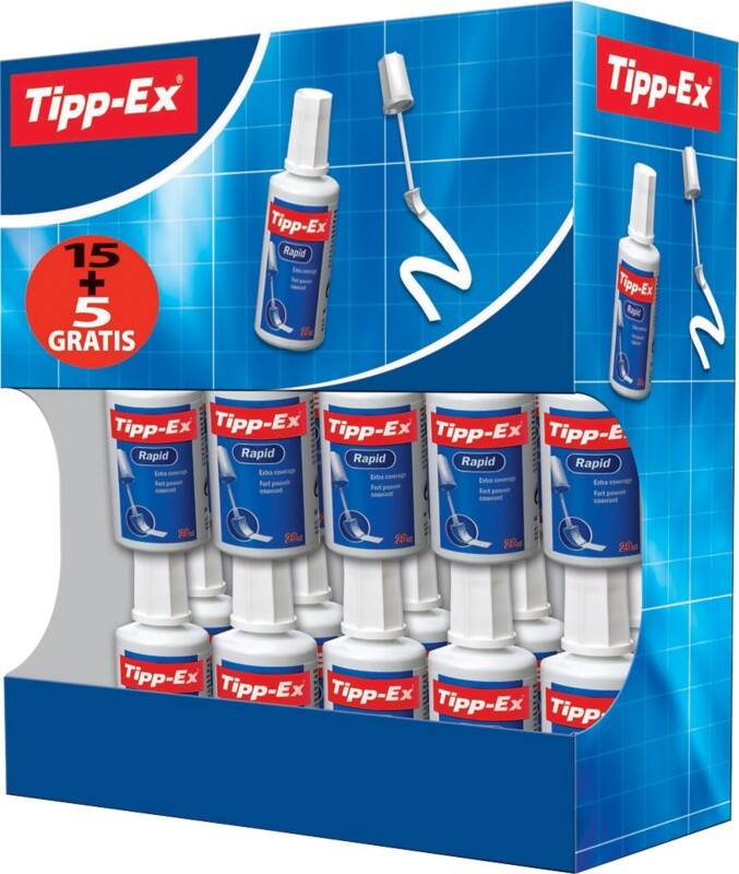 Tipp-Ex Correction Fluid Rapid White 20 ml Pack of 20