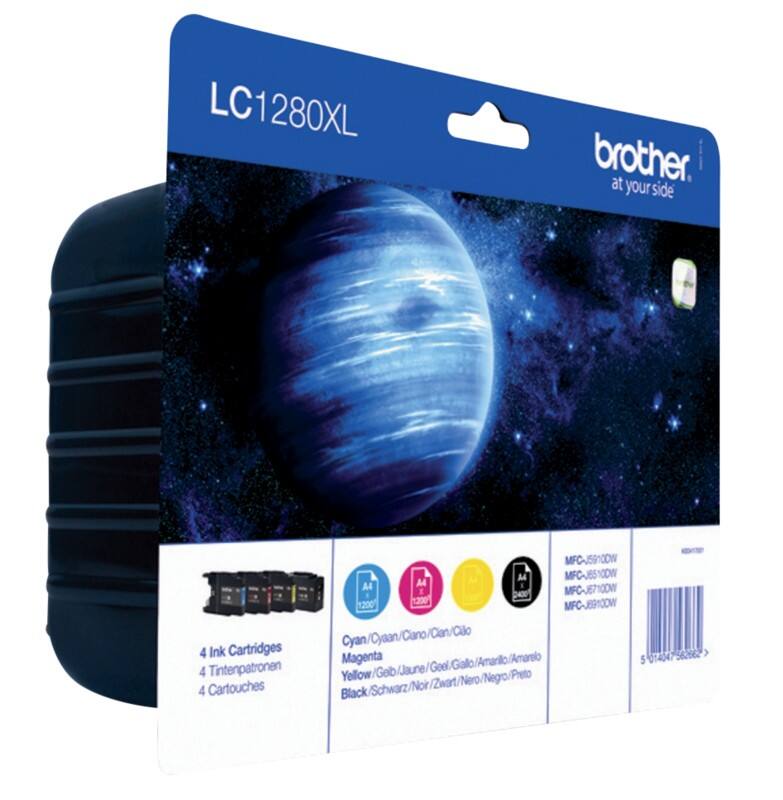 Brother LC-1280 XL Original Ink Cartridge Black, Cyan, Magenta, Yellow Pack of 4 Multipack