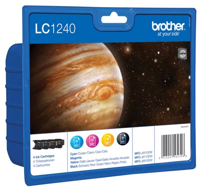 Brother LC-1240VALBP Original Ink Cartridge Black, Cyan, Magenta, Yellow Pack of 4 Multipack